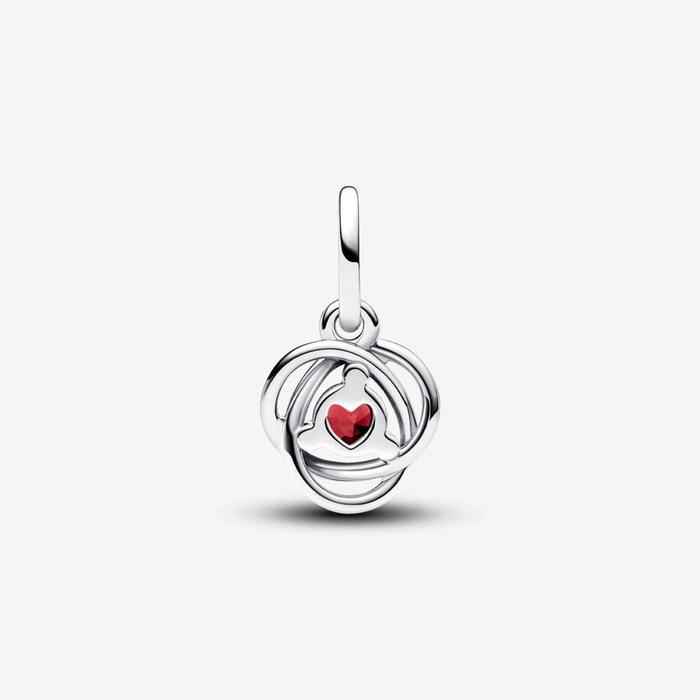 Pendentif Cercle Éternel Rouge Foncé, Janvier