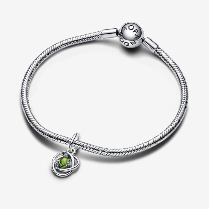Pendentif Cercle Éternel Vert Charm Août