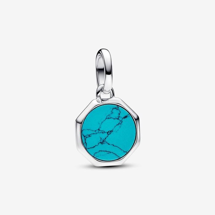 Charm Médaillon Mini Turquoise à graver Pandora ME