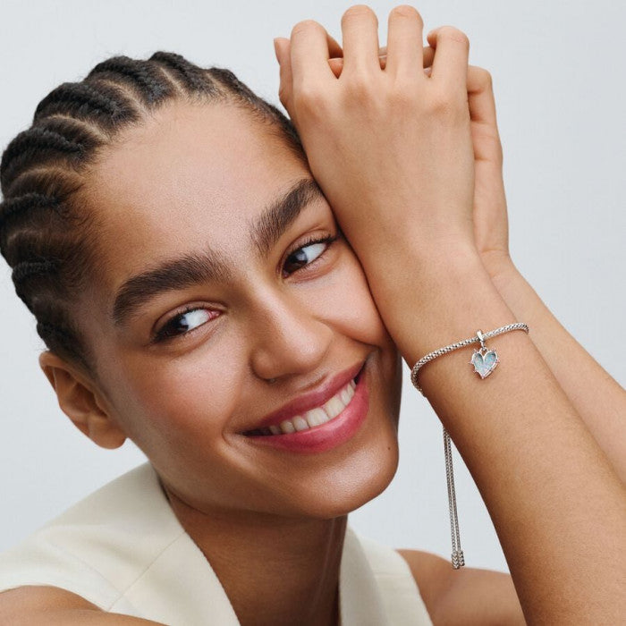 Pendentif cœur d'amitié en opale