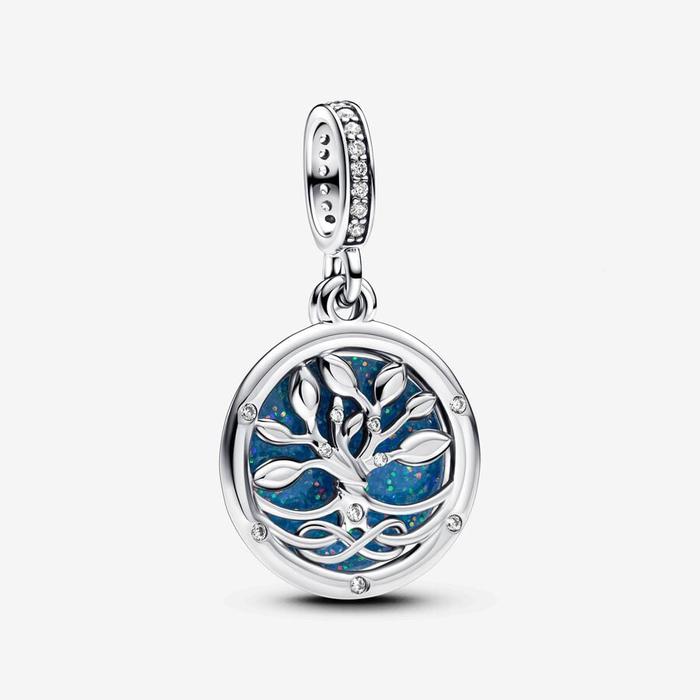 Glow in the Dark Family Tree Pendant Charm