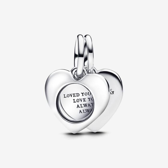 Pendentif Charm Coeur avec Loupe à Graver
