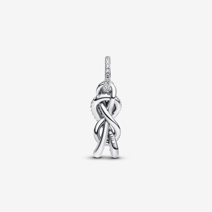 Pendentif Charm Nœud Infini et Pavé
