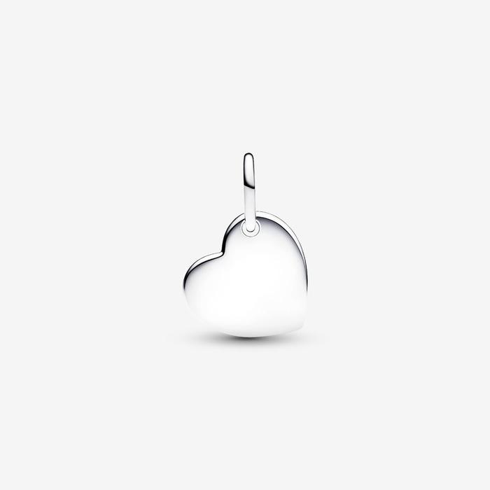 Charm Pendente Cuore con Pietra Rosa Scuro Ottobre