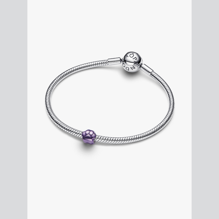 Mini Charm Zampa effetto metallico viola