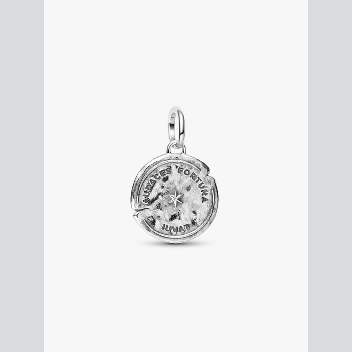 Charm Medallion Delfino "Audaces Fortuna Iuvat"