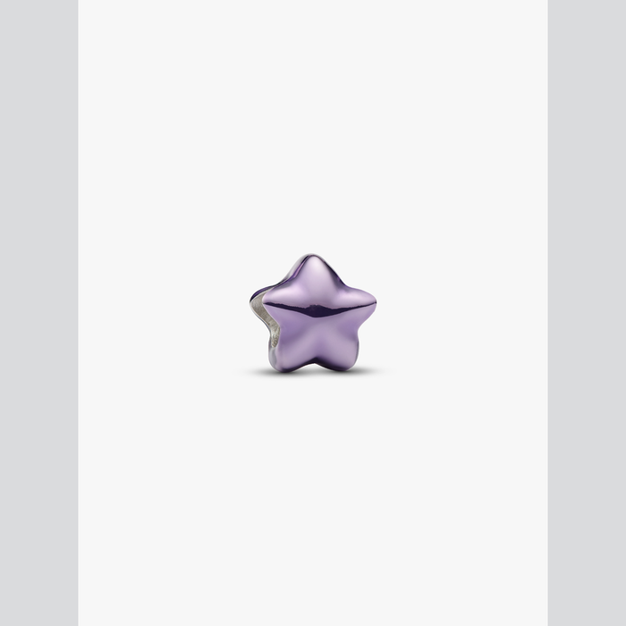 Mini Charm Stella effetto metallico viola