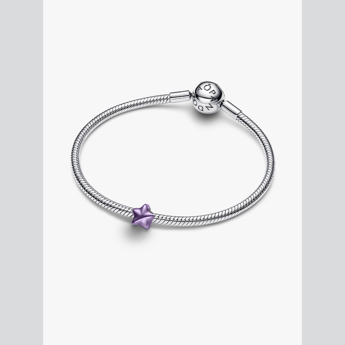 Mini Charm Stella effetto metallico viola