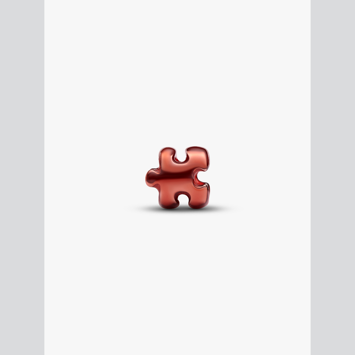 Mini Charm Puzzle effetto metallico arancione