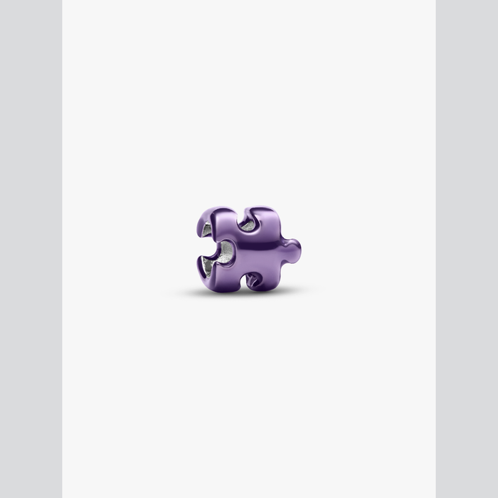 Mini Charm Puzzle effetto metallico viola