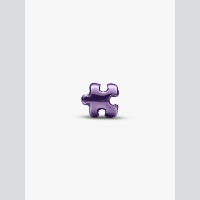 Mini Charm Puzzle effetto metallico viola