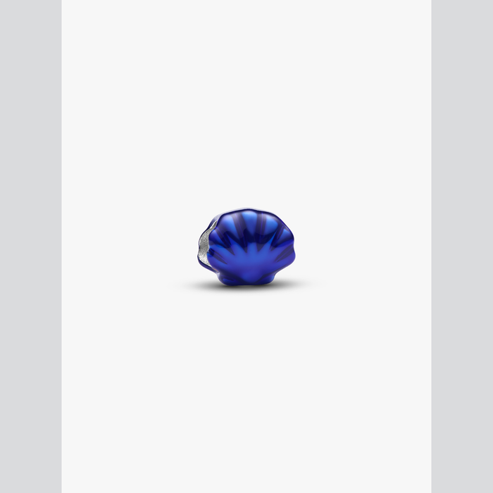 Mini Charm Conchiglia effetto metallico blu