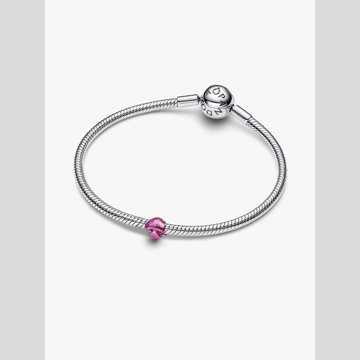 Mini Charm Fungo effetto metallico rosa