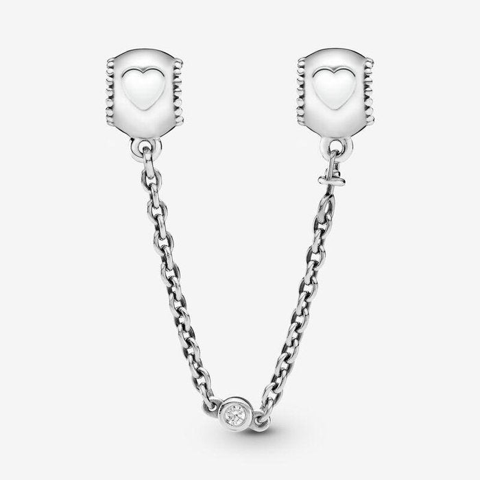 Chaîne de sécurité Charm Coeurs en relief