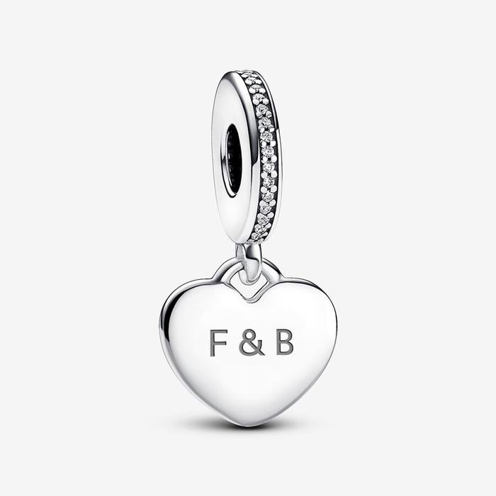 Pendentif breloque cœur à graver