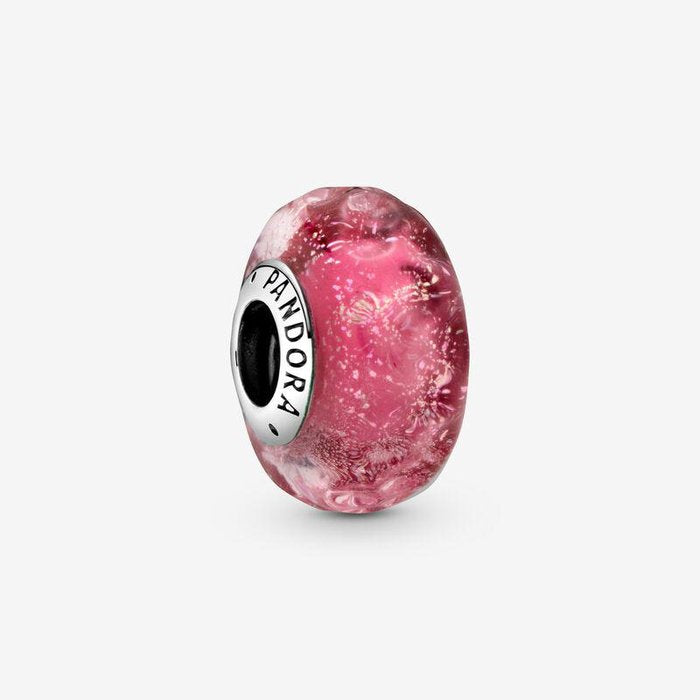 Breloque en verre de Murano Fantaisie Rose