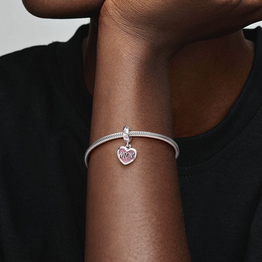 Pendentif Charm Coeur de Maman