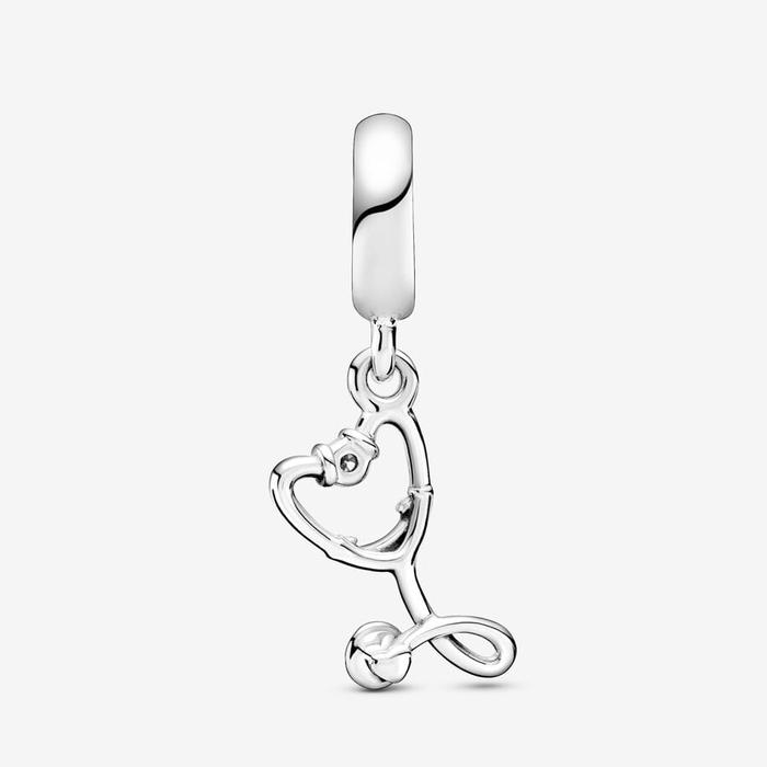 Pendentif stéthoscope en forme de cœur
