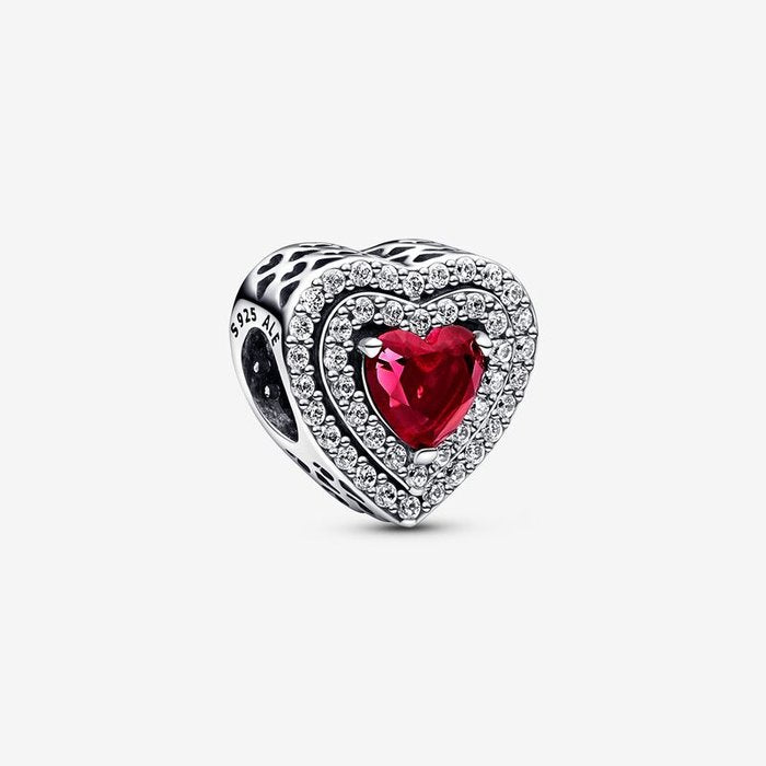 Red Heart Charm and Pavè