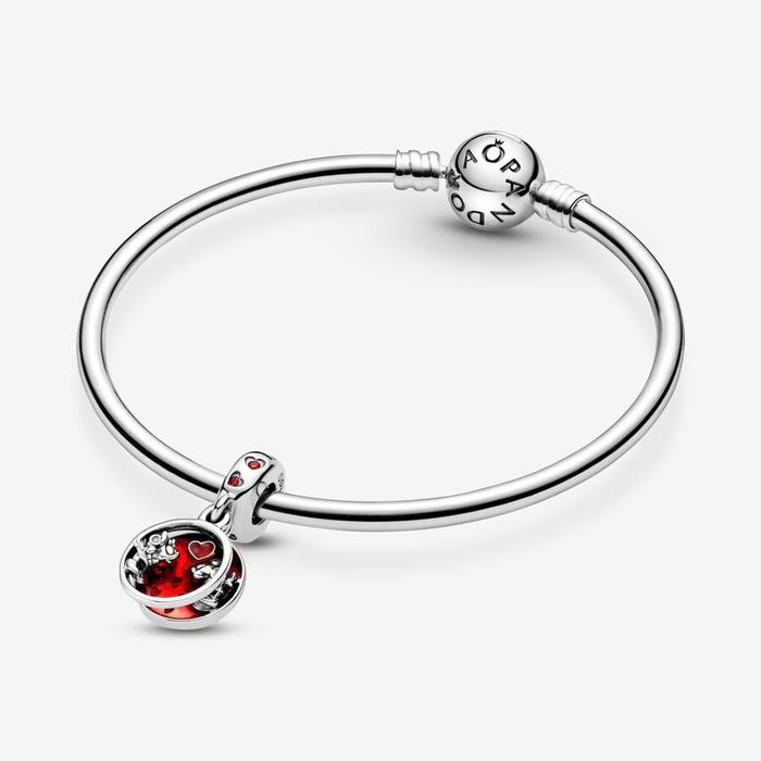 Pendentif Charm Amour et Bisous Disney, Mickey Mouse et Minnie