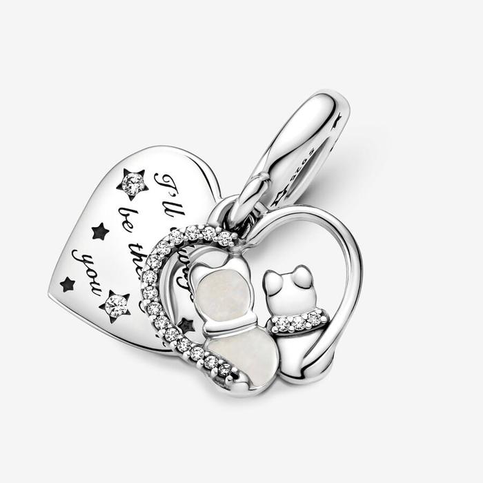 Pendentif Charm Chats et Coeurs
