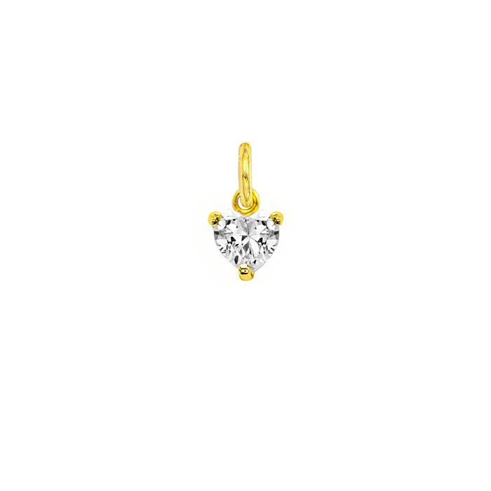 Charm Cuore in Oro e Zirconi