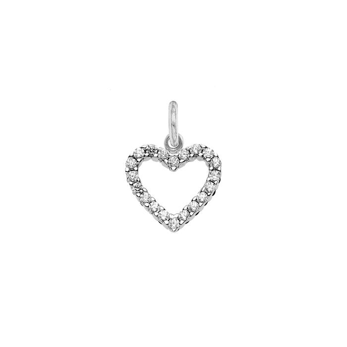 Charm Cuore in Oro e Zirconi