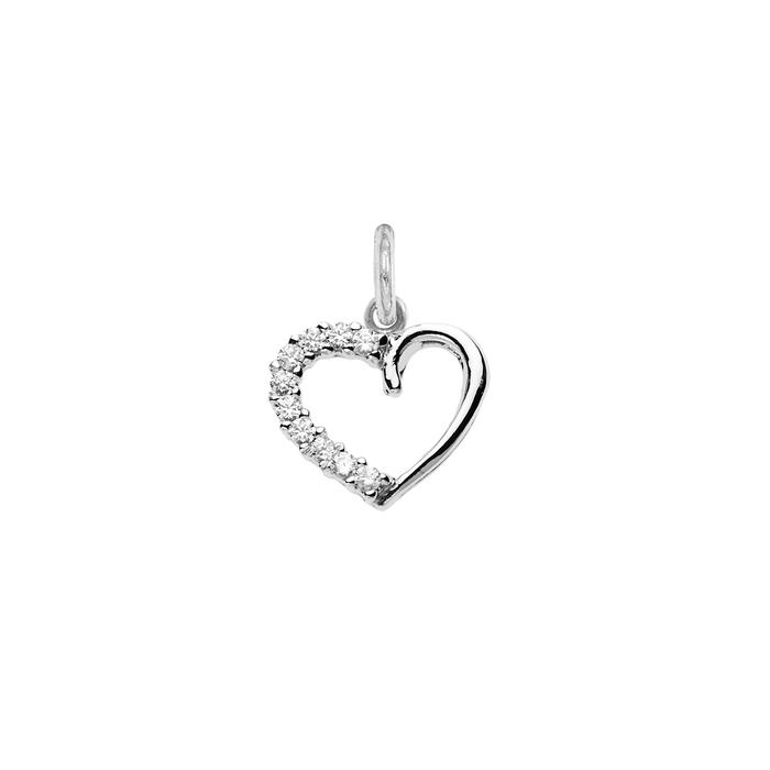 Charm Cuore in Oro e Zirconi