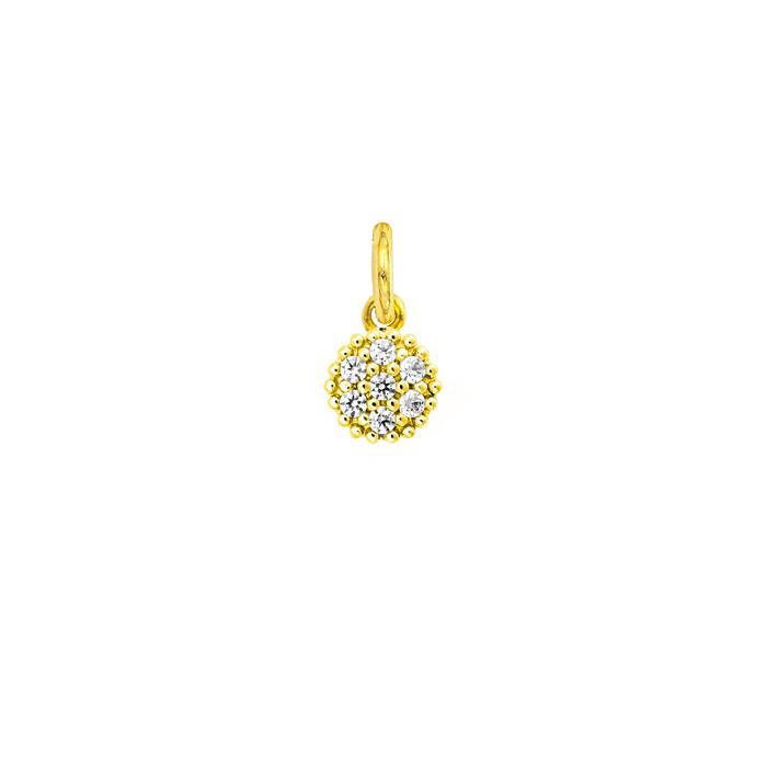 Charm Cerchio in Oro e Zirconi