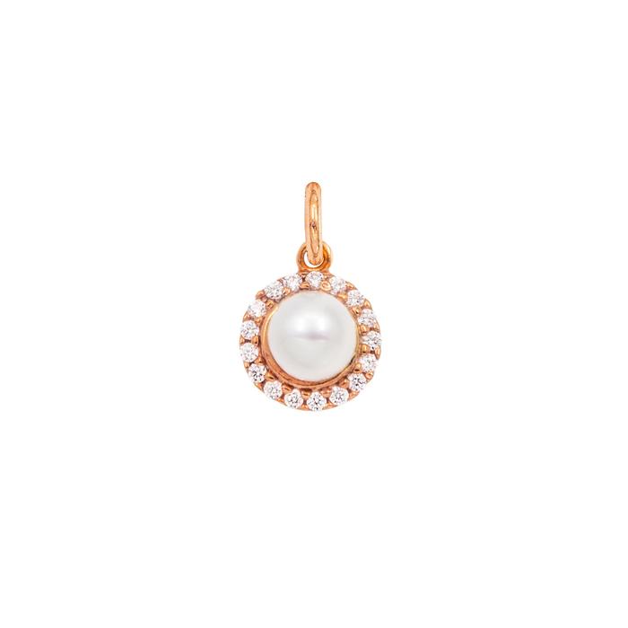 Charm Perla in Oro e Zirconi