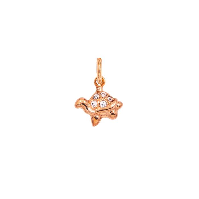 Charm Tartaruga in Oro e Zirconi