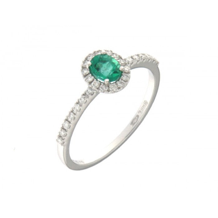 Emerald and br ring