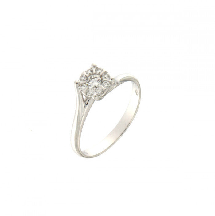Pavè solitaire ring br