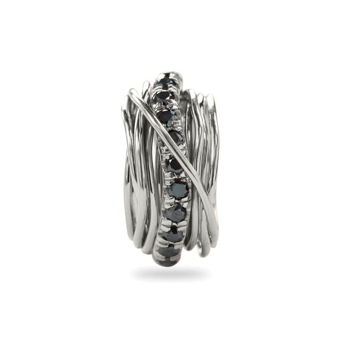 Filodellavita Carato 13 brins en argent 925 et diamants noirs