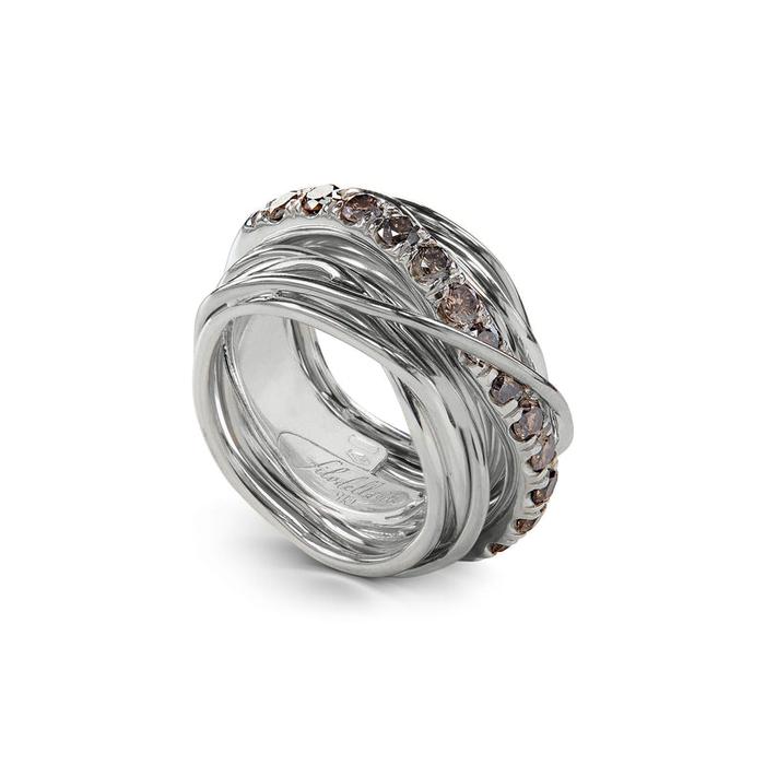 Filodellavita Carato 13 brins en Argent 925 et Diamants Bruns