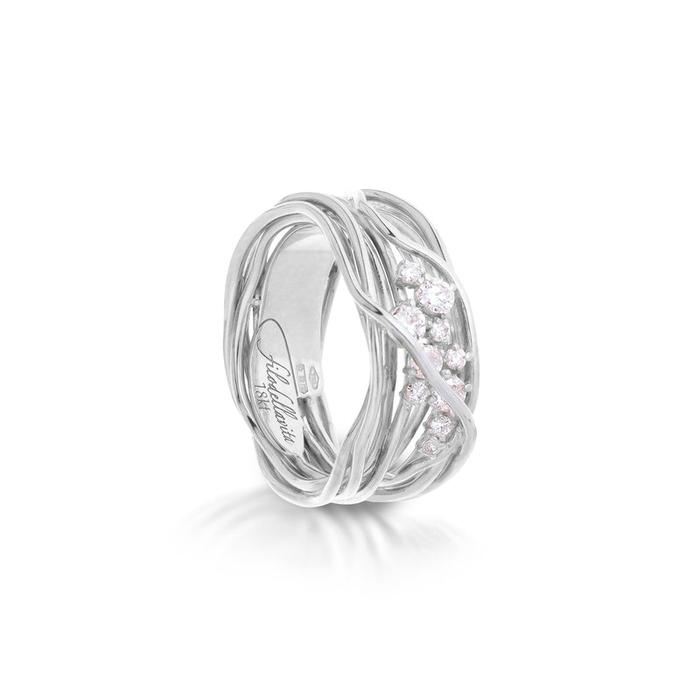 Filodellavita Ten 10 fils en or blanc et diamants blancs