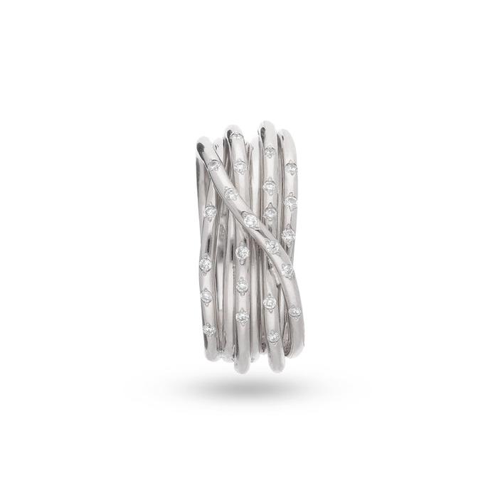 Filodellavita Leda 7 brins en or blanc 18 carats et diamants blancs