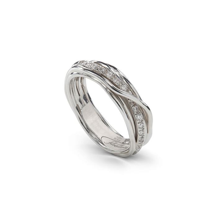 Filodellavita Classic 7 brins en argent 925 et diamants blancs