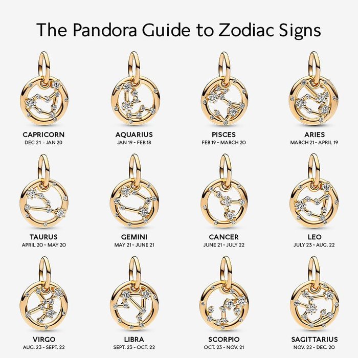 Charm Pendente Segno Zodiacale Acquario