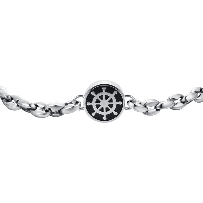 BRACELET EN ACIER POUR HOMME AVEC CASQUE