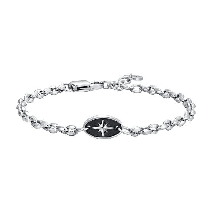 BRACELET HOMME EN ACIER AVEC ROSE DES VENTS