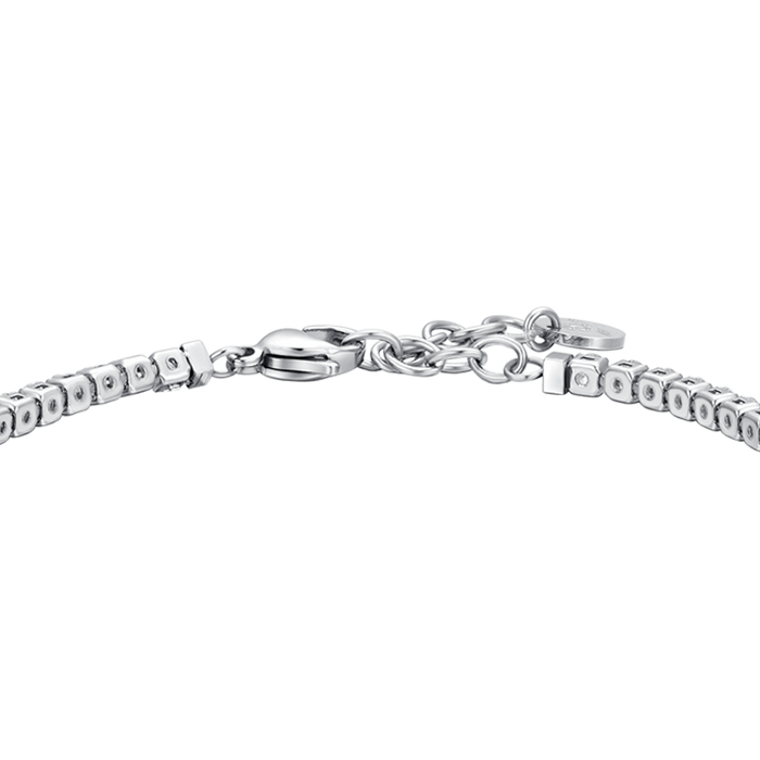 BRACELET DE TENNIS HOMME EN ACIER AVEC ZIRCONE BLANC