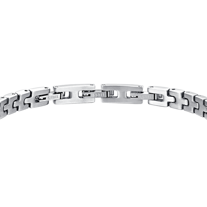 BRACELET HOMME EN ACIER ELEMENT NOIR IP