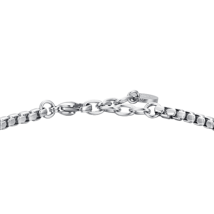 BRACELET POUR HOMME EN ACIER AVEC ÉLÉMENTS IP NOIR ET IP ROSE