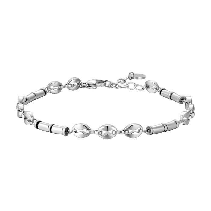 BRACCIALE UOMO IN ACCIAIO CON EMATITE SILVER