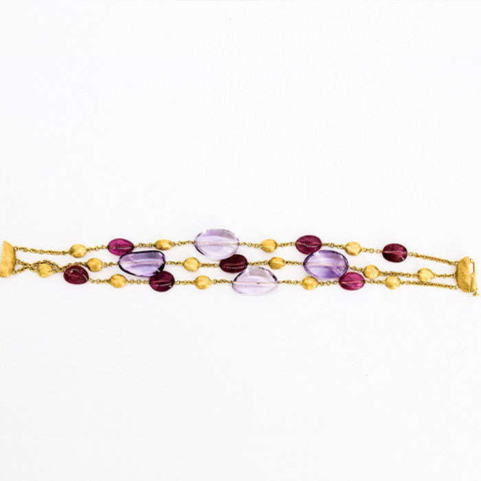 Marco Bicego Amethyst and Tourmaline Bracelet