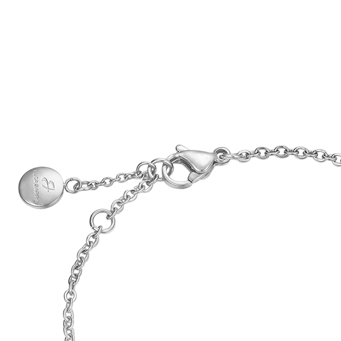BRACELET FEMME EN ACIER AVEC TRÈFLE À QUATRE FEUILLES ET CRISTAUX