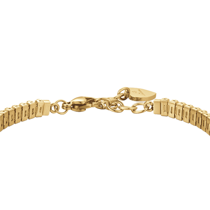 BRACELET DE TENNIS FEMME EN ACIER AVEC CRISTAUX BAGUETTE BLANCS