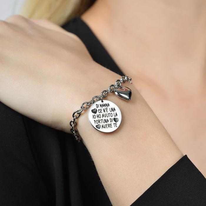 BRACELET FEMME EN ACIER DE MÈRE IL Y EN A UN QUE J'AI EU LA CHANCE D'AVOIR