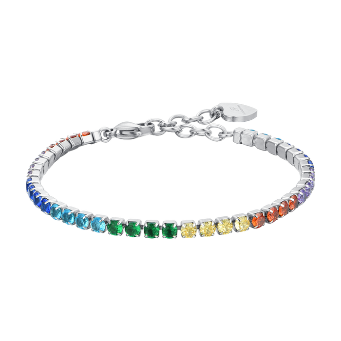 RAINBOW CRYSTAL TENNIS BRACELET FOR WOMEN